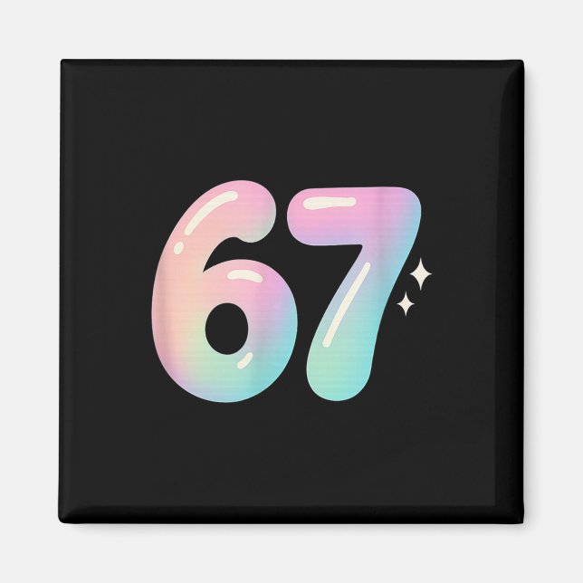 67 Aura Energy Alpha Slang Internet Meme  Magnet (Vorne)