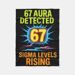 67 Aura erkannt Sigma-Level steigen Six Seven Riz Fleecedecke