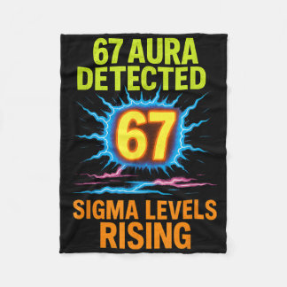 67 Aura erkannt Sigma-Level steigen Six Seven Riz Fleecedecke