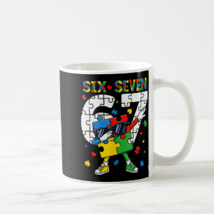 67 Autismus-Bewusstseins-Puzzle Dabbing sechs sieb Kaffeetasse
