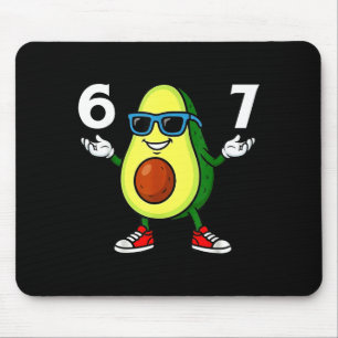 67 Avocado 6 7 Lustig Cool Six Seven Meme Cartoon  Mousepad