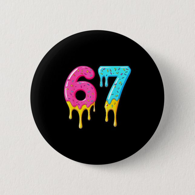 67 Baseball 101 Apparel Youth Drip Meme  Button (Vorderseite)