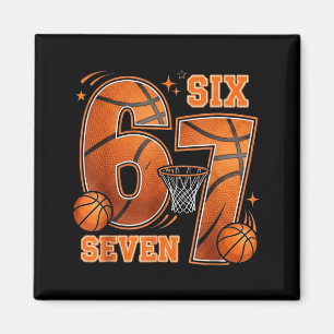 67 Baseball Geburtstag 6 7 Hoops Magnet