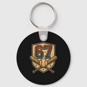 67 Baseball-Meme Vintage Srts Wappen Lustig Retro Schlüsselanhänger
