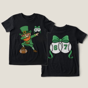 67 Baseball-Schleife St. Patricks Tag Glückssport Tri-Blend Shirt