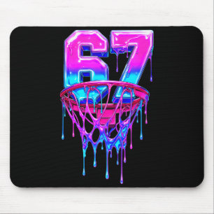 67 Basketball Drip Six Seven Lustig Mousepad