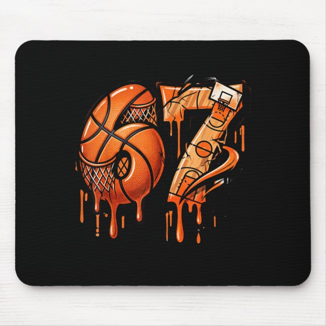 67 Basketball Ice Cream Drip Six Seven  Mousepad (Vorne)