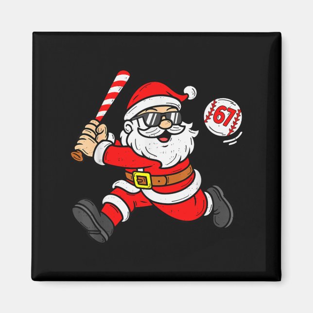 67 Basketball Santa Six Seven Meme Christmas Srt M Magnet (Vorne)
