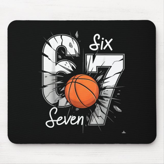 67 Basketball Six Seven 6 7 Meme 67  Mousepad (Vorne)