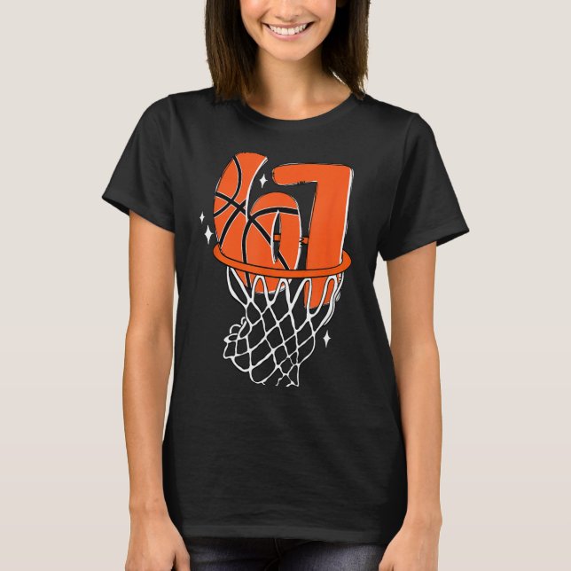 67 Basketball Six Seven 6 7 Meme Funny 67 Basketba T-Shirt (Vorderseite)
