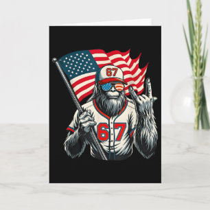 67 Bigfoot-Meme lustig Six Seven Gen Alpha-Slang  Karte