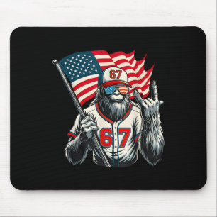 67 Bigfoot Meme Lustig Six Seven Gen Alpha Slang  Mousepad
