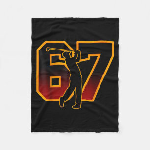 67 Brainrot Jugend Golf Drip - Lustige Kinder 67 Fleecedecke