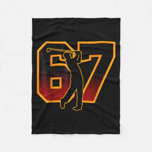 67 Brainrot Jugend Golf Drip - Lustige Kinder 67  Fleecedecke (Vorderseite)