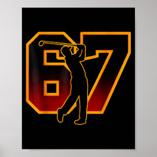 67 Brainrot Jugend Golf Drip - Lustige Kinder 67 Poster