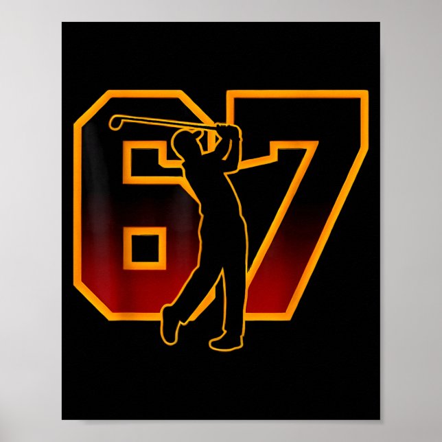 67 Brainrot Jugend Golf Drip - Lustige Kinder 67  Poster (Vorne)