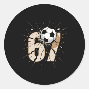 67 Brainrot Jugendfußball Drip - Lustige Kinder 67 Runder Aufkleber