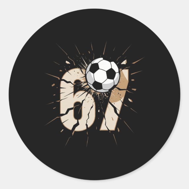 67 Brainrot Jugendfußball Drip - Lustige Kinder 67 Runder Aufkleber (Vorderseite)