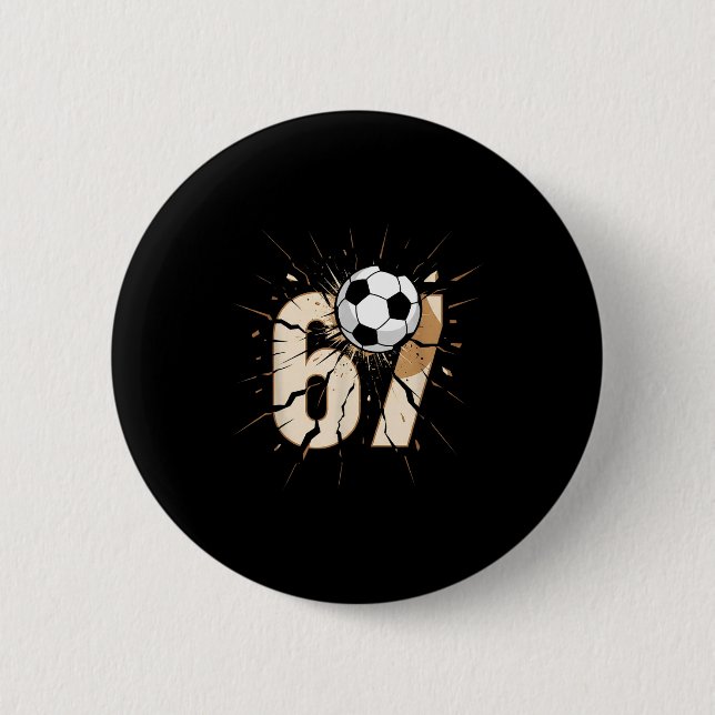 67 Brainrot Youth Soccer Drip - Funny Kids 67  Button (Vorderseite)
