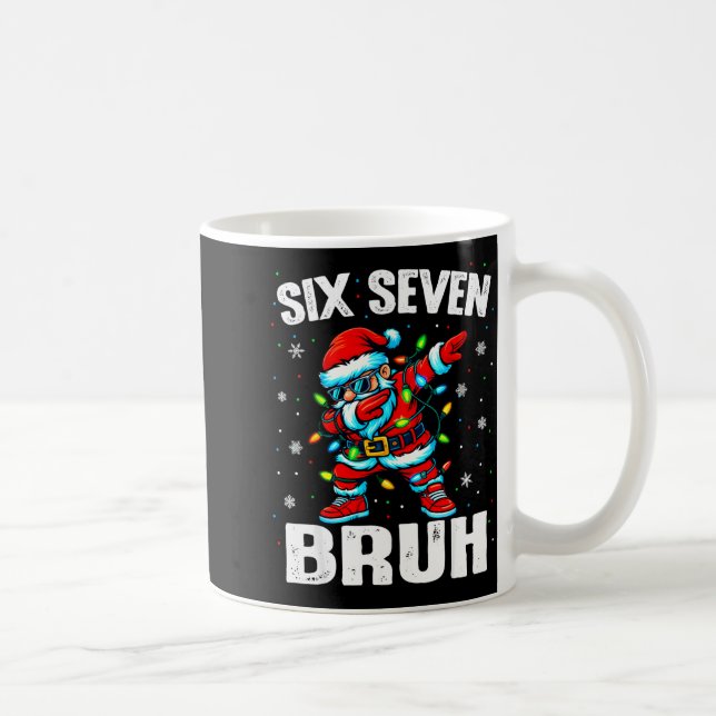 67 Bruh Christmas Six Seven Meme Dab Santa  Kaffeetasse (Rechts)