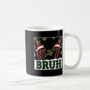 67 Bruh Lustiger Weihnachten Kariert Geweih Santa Kaffeetasse