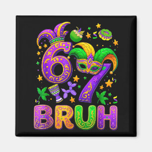 67 Bruh Mardi Gras Narr maske New Orleans _1 Magnet