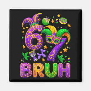 67 Bruh Mardi Gras Narrermaske New Orleans Magnet