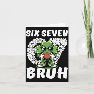67 bruh shamrock Fußball sechs sieben St. Patricks Karte