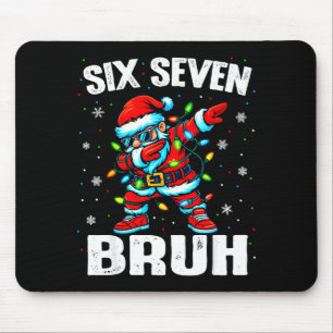 67 Bruh Weihnachten Six Seven Meme Dab Santa Mousepad