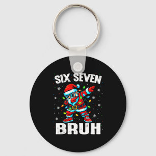 67 Bruh Weihnachten Six Seven Meme Dab Santa Schlüsselanhänger