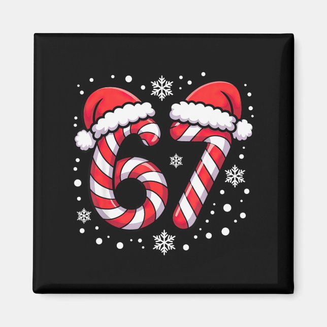 67 Candy Canes Santa  Magnet (Vorne)