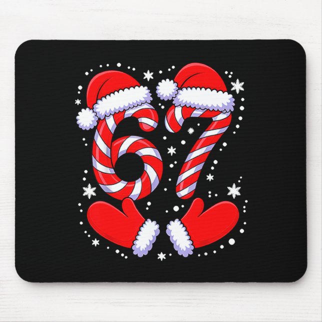 67 Candy Canes Santa  Mousepad (Vorne)