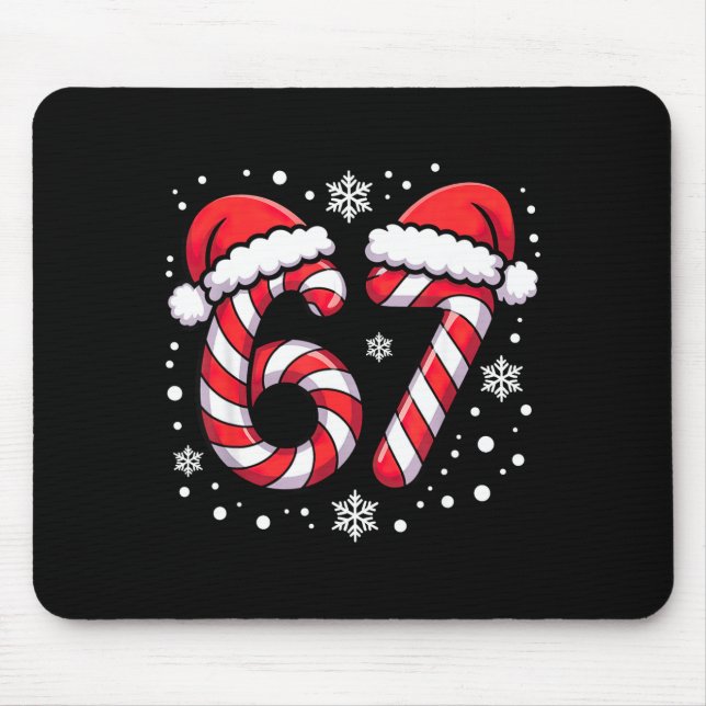 67 Candy Canes Santa  Mousepad (Vorne)