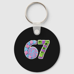 67 Candy-Themen-Nummer Spaß-Design Schlüsselanhänger