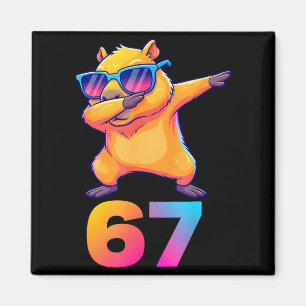 67 Capybara Sechs Sieben Meme Tier Coole Capybara Magnet