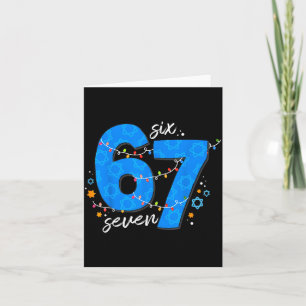 67 Chanukka jüdischer Feiertag Menorah Six Seven M Karte