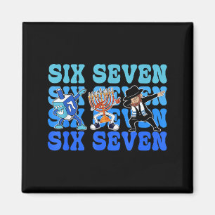 67 Chanukka-Meme Six Seven Dabbing Menora Dreidel Magnet