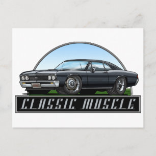 67_Chevelle_Black Postkarte