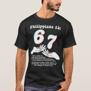 67 Christliche Bibelvers Philipper 13 Lustige Numm T-Shirt