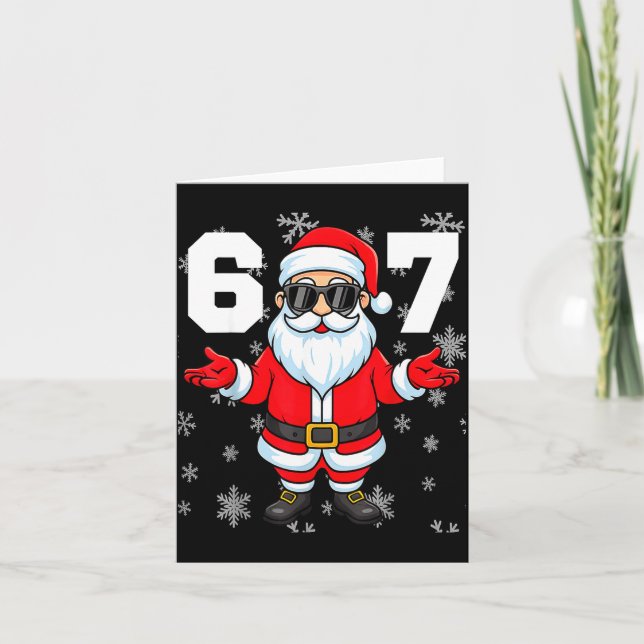 67 Christmas 6 7 Meme Pajamas 67 Bruh Slang  Karte (Vorderseite)