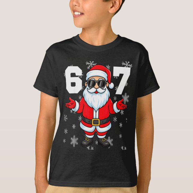 67 Christmas 6 7 Meme Pajamas 67 Bruh Slang  T-Shirt (Vorderseite)