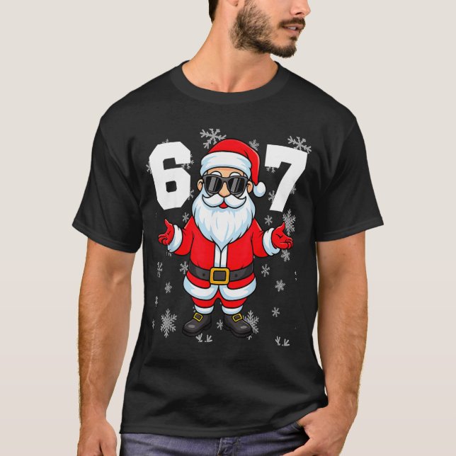 67 Christmas 6 7 Meme Pajamas 67 Bruh Slang  T-Shirt (Vorderseite)