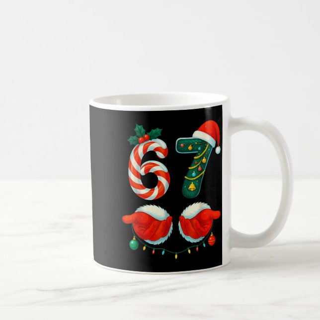 67 Christmas 6 7 Meme Pajamas Holiday Gen Alpha Sl Kaffeetasse (Rechts)