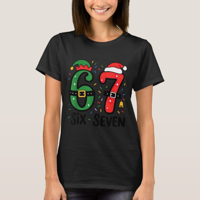 67 Christmas 6 7 Meme Six Seven Xmas  T-Shirt (Vorderseite)