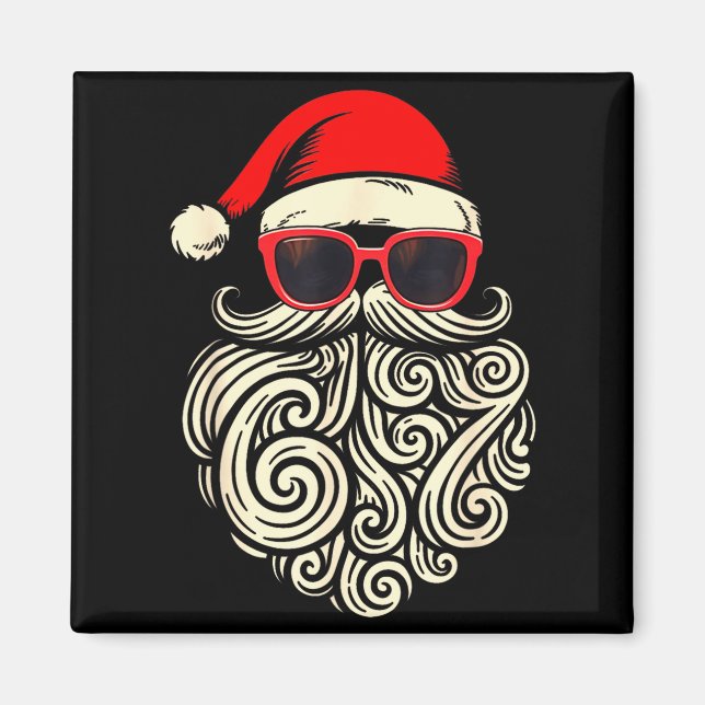 67 Christmas 6 7 Santa Six Seven Meme Christmas Bo Magnet (Vorne)