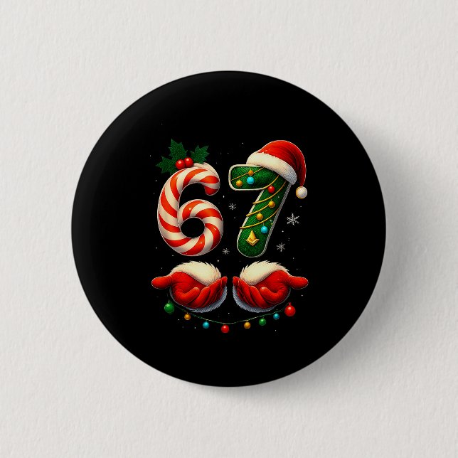 67 Christmas Couple Pajamas Matching Holidays Six  Button (Vorderseite)