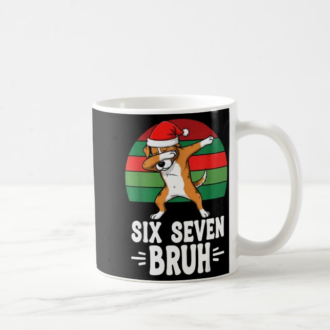 67 Christmas Funny 67 Brainrot Youth Kids Dog 67  Kaffeetasse (Rechts)