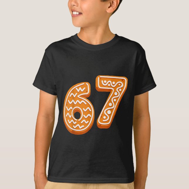 67 Christmas Funny 6 7 Gingerbread Six Seven Xmas  T-Shirt (Vorderseite)