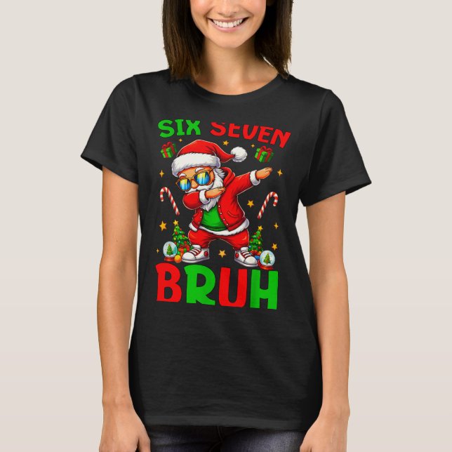 67 Christmas Funny Six Seven Meme Brainrot Santa K T-Shirt (Vorderseite)