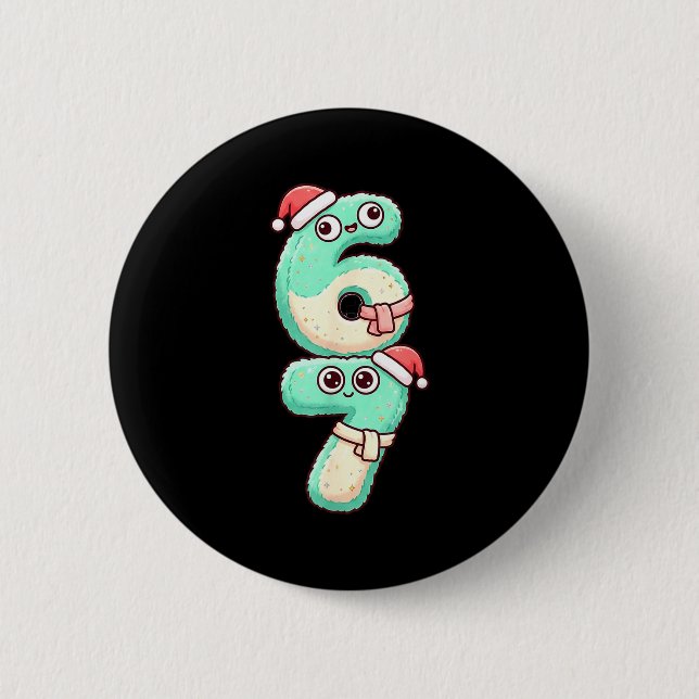 67 Christmas Kawaii Pastel Design  Button (Vorderseite)